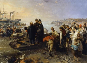 Garibaldi met de Duizend vertrekt van Quarto (Genes) naar Marsala (Sicilië) in 1870