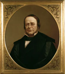 Portret van de Italiaanse politicus Camillo Benso, graaf van Cavour
