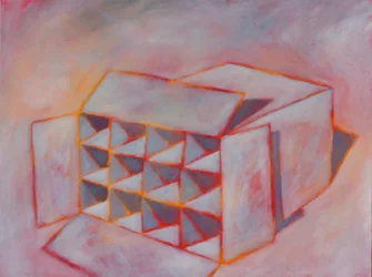 Een zeer emotionele doos, 2022 (acryl op doek)