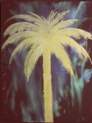 Gouden palm, 2022 (acrylverf op doek)