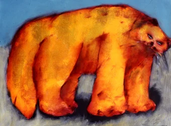 Grote kat, c 1980 (acryl op papier)