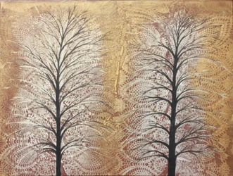 Reis 440 Het paar #2, 2022 (acryl op doek)