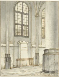 Grafmonument van J.M. Kemper, in de Pieterskerk te Leiden