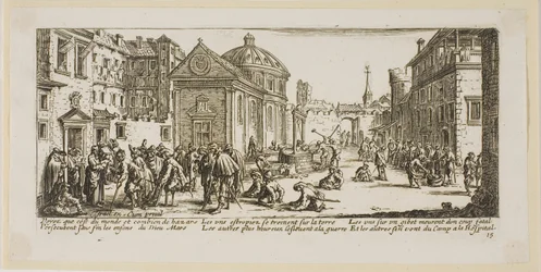 Het ziekenhuis, plaat vijftien uit De grote ellende van de oorlog