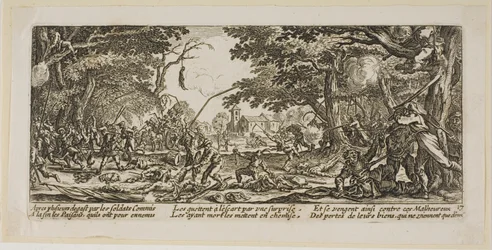 De boeren wreken zich, plaat zeventien uit De grote ellende van de oorlog
