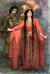 "O, nooit zal de zon dat Morrow zien! " (kleurenlitho)