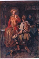 "Vaak bracht hij wilde vruchten uit het bos, waarvan de zijkanten purperrood glimlachten!", Verhalen uit de Faerie Queen gepubliceerd door George Harrap and Company