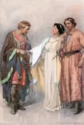 "Ze zei dat hij zeker niet moest gaan" (kleurenlitho)