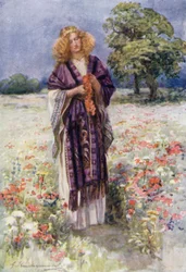 De schone Serena (kleur litho)