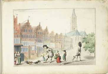 Hanengevecht in de Sassenstraat in Zwolle