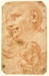 Hoofden van St. Charles Borromeo en twee cherubijnen