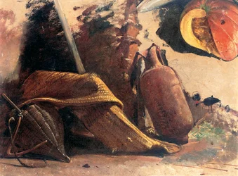 Stilleven met pompoen, circa 1844