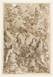 Christus en de Maagd met beschermheiligen van Pistoia