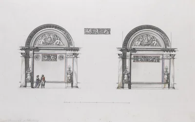 Ontwerp voor het Sheremetev-paleis, Ostankino, ca. 1796