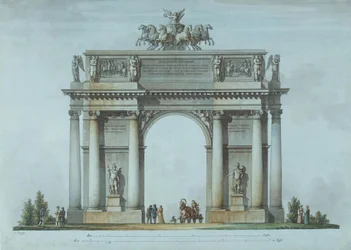 De Narva Triomfpoort in St. Petersburg, 1814