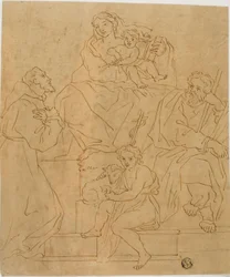 Heilige Familie met Sint Franciscus van Assisi en het Kind Johannes de Doper