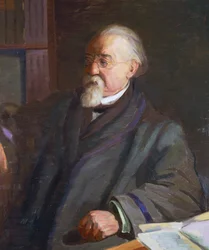 Portret van Cesare Lombroso (1835-1909), Italiaanse antropoloog en criminoloog, door Giacomo Grosso (1860-1938)