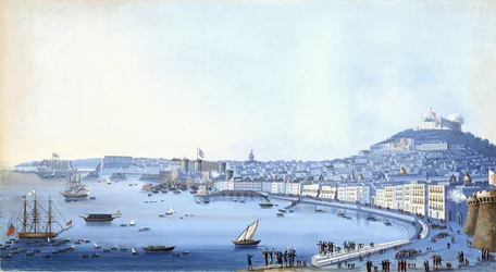 De aankomst van Schout-bij-Nacht Horatio Nelson (1758-1805) in Napels (Italië), 22 september