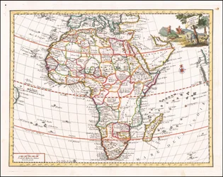 Kaart van Afrika uit 1740 door Giambattista Albrizzi