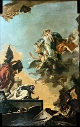 Onze Lieve Vrouw van Karmel geeft het scapulier aan Sint Simon Stock, 1749