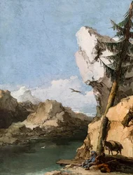 Rustend tijdens de Vlucht naar Egypte, ca. 1762/70 (Olieverf op doek)