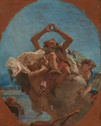De heilige Roch ten hemel gedragen door engelen, ca. 1735-1745 (olieverf op doek)