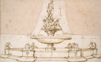 Ontwerp voor een fontein, eind 16e eeuw