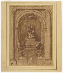 Ontwerp voor het graf van paus Alexander VII in de Sint Pieter, Rome