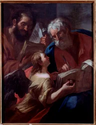 Voorstelling van Sint Matteüs en een andere evangelist