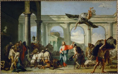 Jesus guerissant le paralytique de Bethesda - Jezus geneest de verlamde in Bethesda ...