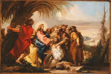 Christus geneest de blinde man, c.1751