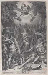 Martelaarschap van Sint-Catharina, naar Bernardino Passari, 1588