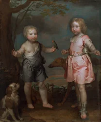 Lord John Hay en Charles, meester van Yester (later derde markies van Tweeddale)