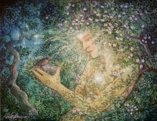 Geest van de lente, 2001 (acryl op board)