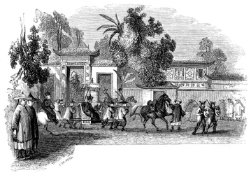Openbare verschijning van een onderkoning met zijn gevolg, 1847