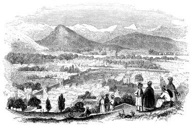 Uitzicht op Kabul, 1847