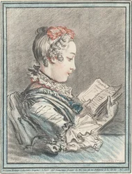Jong meisje leest "Héloise en Abélard"