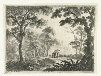 Landschap met de wegzending van Hagar
