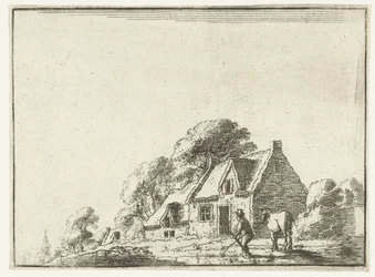 Landschap met een boerderij