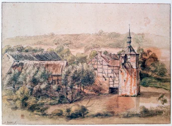 Landschap met huizen, ca. 1643-1687