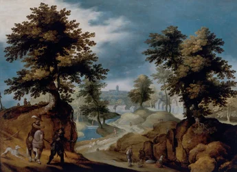 Landschap met figuren