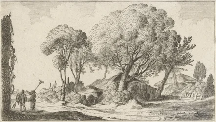 Boerderijen tussen bomen