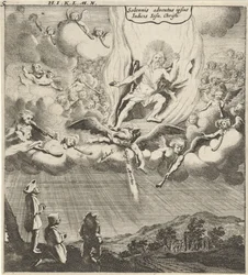 Christus verschijnt aan de hemel