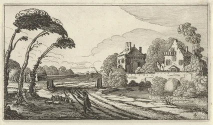 Herder in een landschap