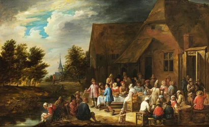 Rust achter een herberg