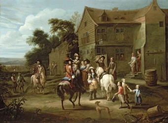 Prins Willem van Oranje met Jagers