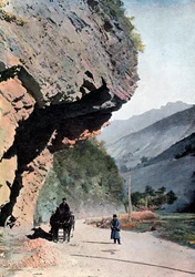 Rots dicht bij het dorp Annaour, c1890