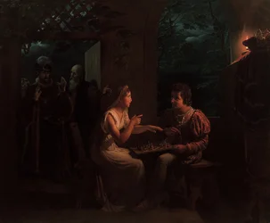 Ferdinand en Miranda Spelen een Schaakspel