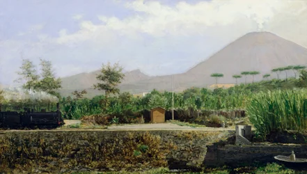 Onder de Vesuvius in de ochtend