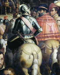 De triomf na de oorlog in Siena, Italië (detail)